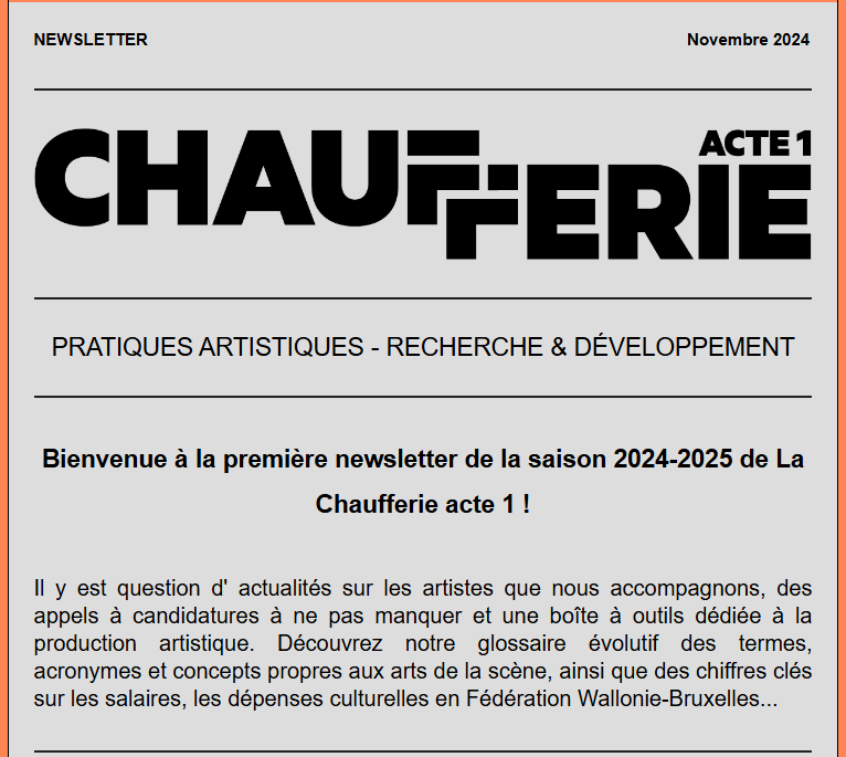 1ère Newsletter saison 2024-2025